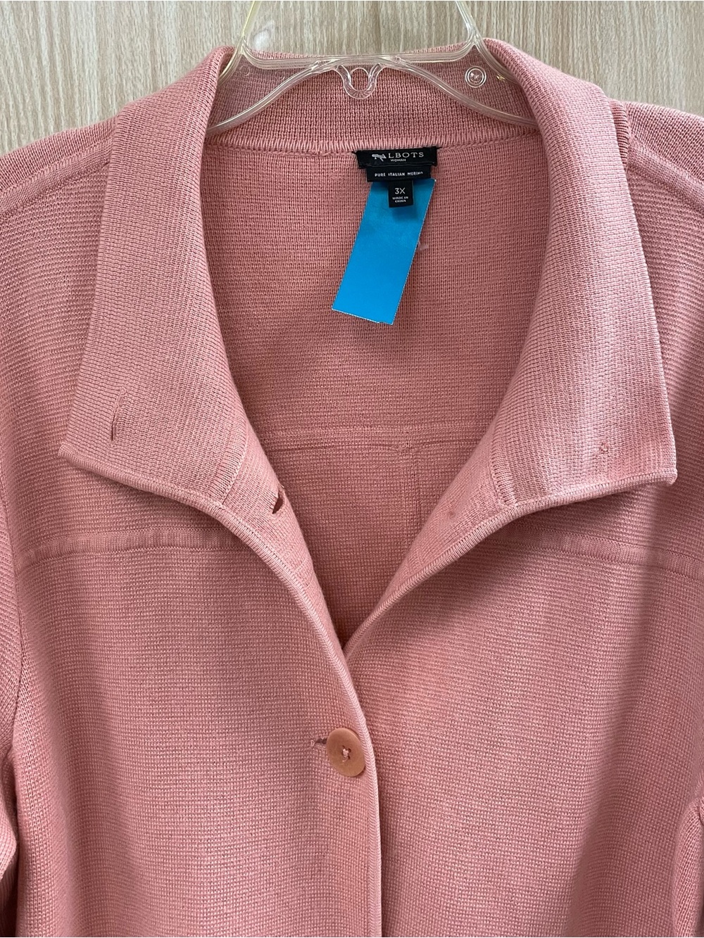 Talbots orange cardigan size 3X - Picture 4 of 7
